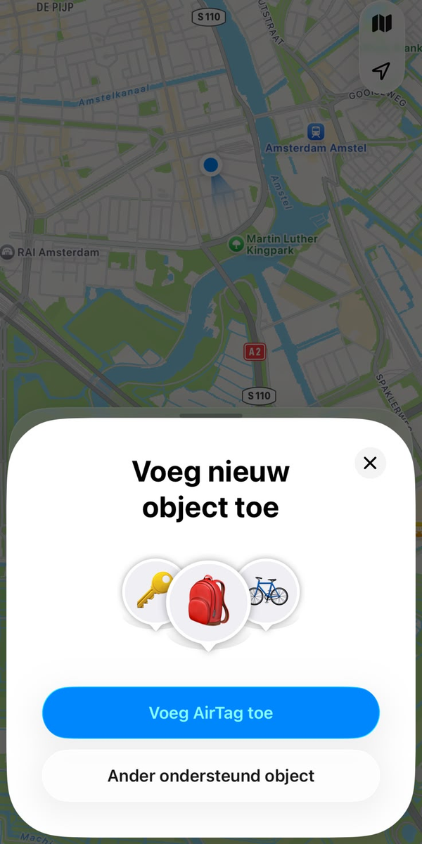 Kies Ander ondersteund object