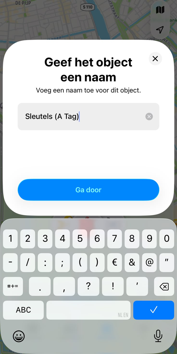 Geef het object een naam